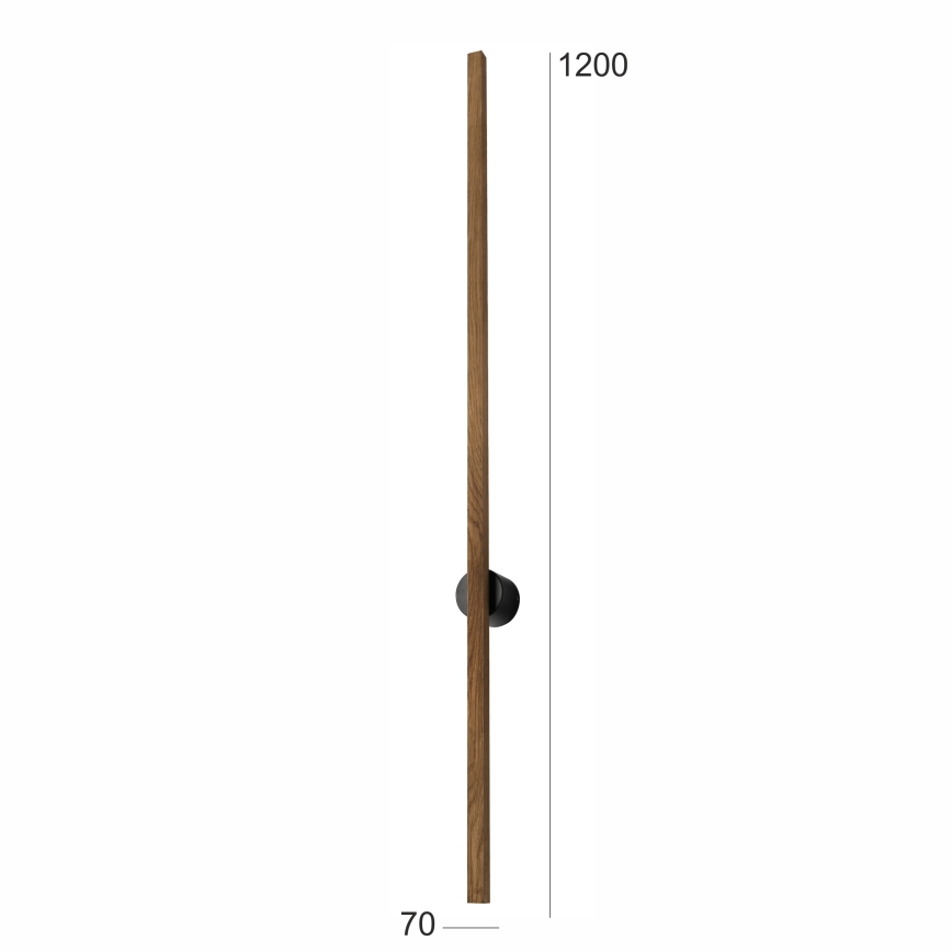 Brilagi - Luminária de Parede LED WOODY LINE LED/12W/230V 120 cm carvalho nogueira