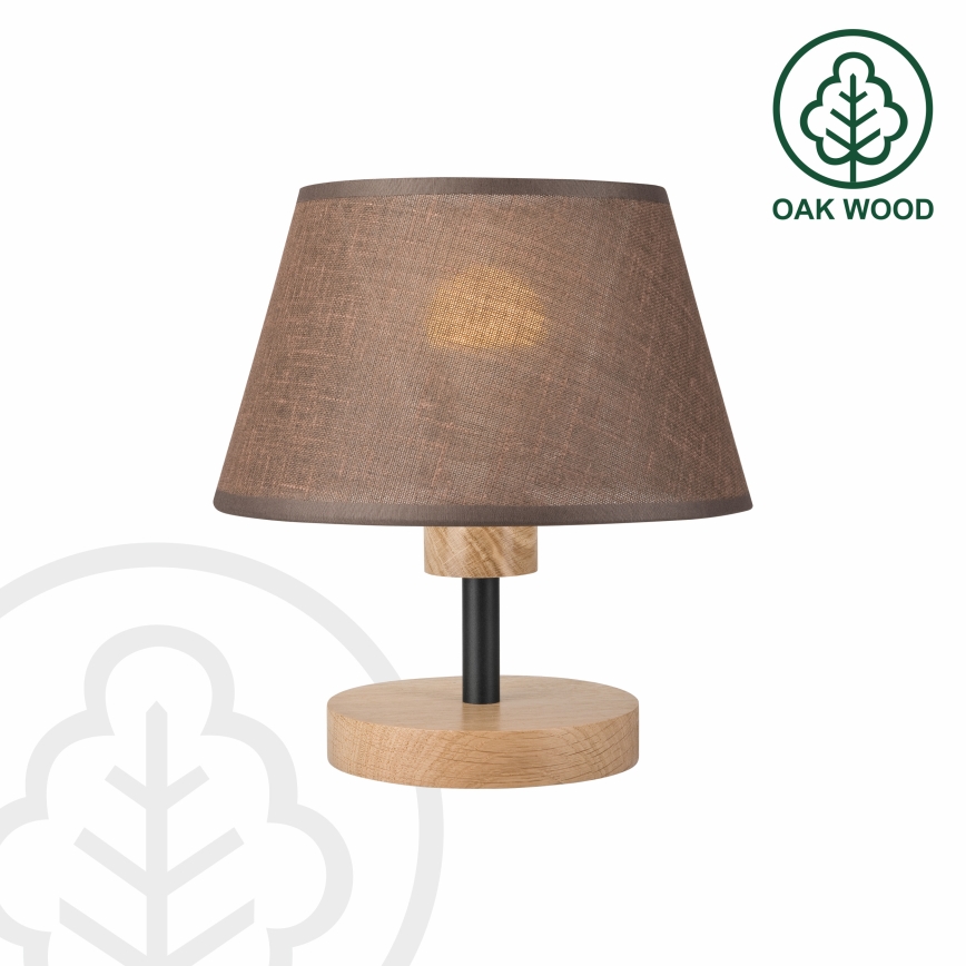 Brilagi - LED Candeeiro de mesa ANTHONY 1xE27/60W/230V carvalho/castanho