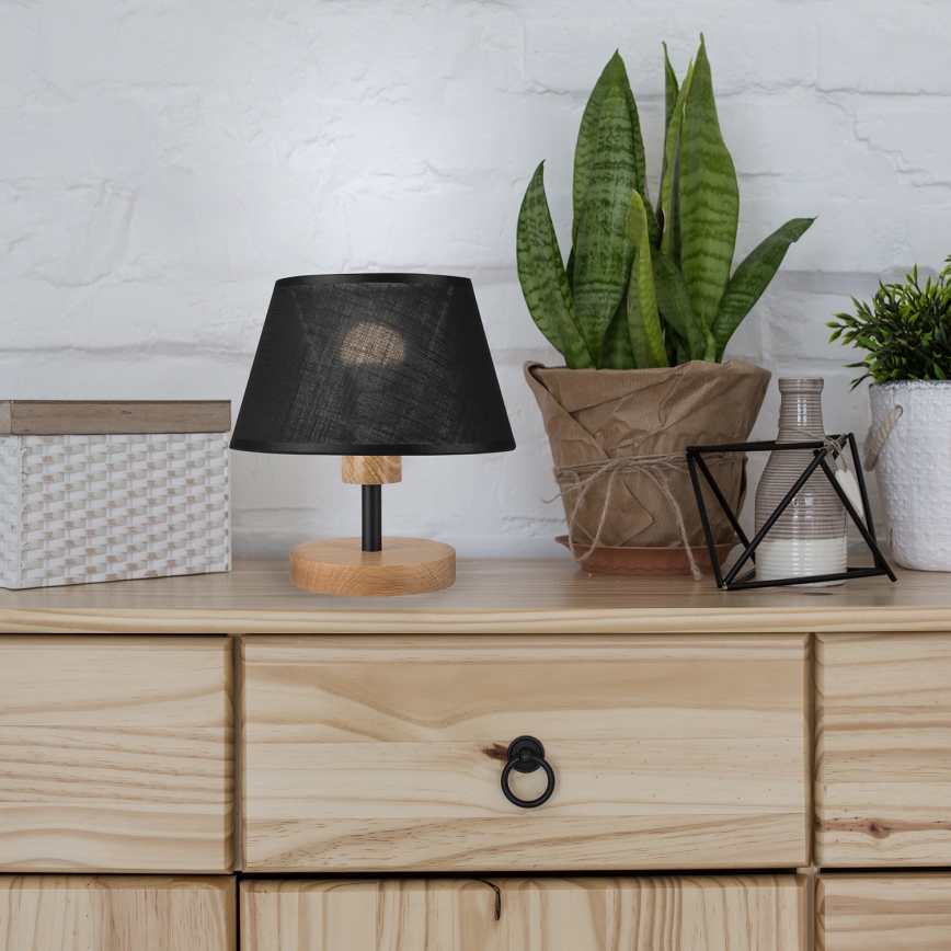 Brilagi - LED Candeeiro de mesa ANTHONY 1xE27/60W/230V carvalho/preto