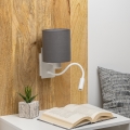 Brilagi - LED Candeeiro de parede flexível NUBILA 1xE27/25W/230V + LED/3W branco/antracite