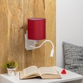 Brilagi - LED Candeeiro de parede flexível NUBILA 1xE27/25W/230V + LED/3W branco/Pompeiano vermelho