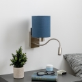 Brilagi - LED Candeeiro de parede flexível NUBILA 1xE27/25W/230V + LED/3W cromado mate/azul escuro