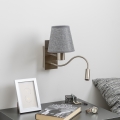 Brilagi - LED Candeeiro de parede flexível NUBILA 1xE27/25W/230V + LED/3W cromado mate/cinzento