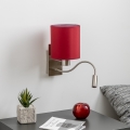 Brilagi - LED Candeeiro de parede flexível NUBILA 1xE27/25W/230V + LED/3W cromado mate/Pompeiano vermelho