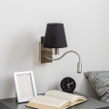 Brilagi - LED Candeeiro de parede flexível NUBILA 1xE27/25W/230V + LED/3W cromado mate/preto