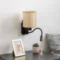 Brilagi - LED Candeeiro de parede flexível NUBILA 1xE27/25W/230V + LED/3W preto/castanho claro