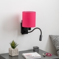 Brilagi - LED Candeeiro de parede flexível NUBILA 1xE27/25W/230V + LED/3W preto/rosa