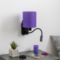 Brilagi - LED Candeeiro de parede flexível NUBILA 1xE27/25W/230V + LED/3W preto/roxo