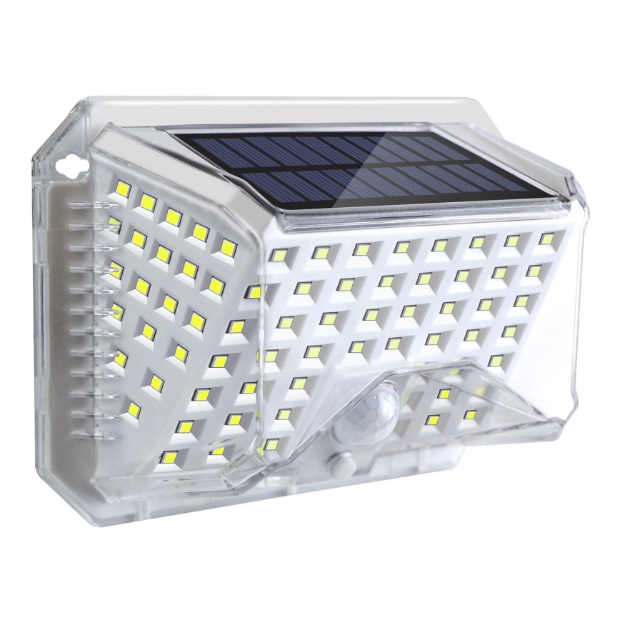 Brilagi - LED Candeeiro de parede solar com sensor de movimento e anoitecer WALLIE LED/4W/5,5V 1200 mAh 6500K IP64 prateado