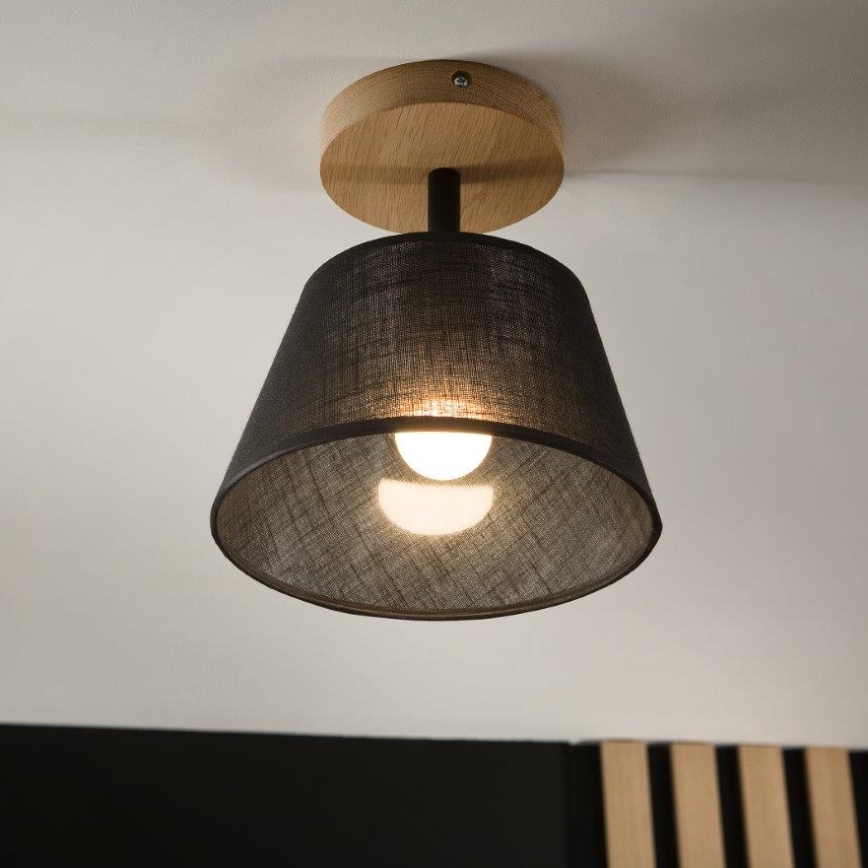 Brilagi - LED  Candeeiro integrado ANTHONY 1xE14/60W/230V carvalho/preto