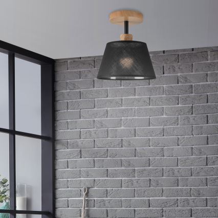 Brilagi - LED  Candeeiro integrado ANTHONY 1xE14/60W/230V carvalho/preto