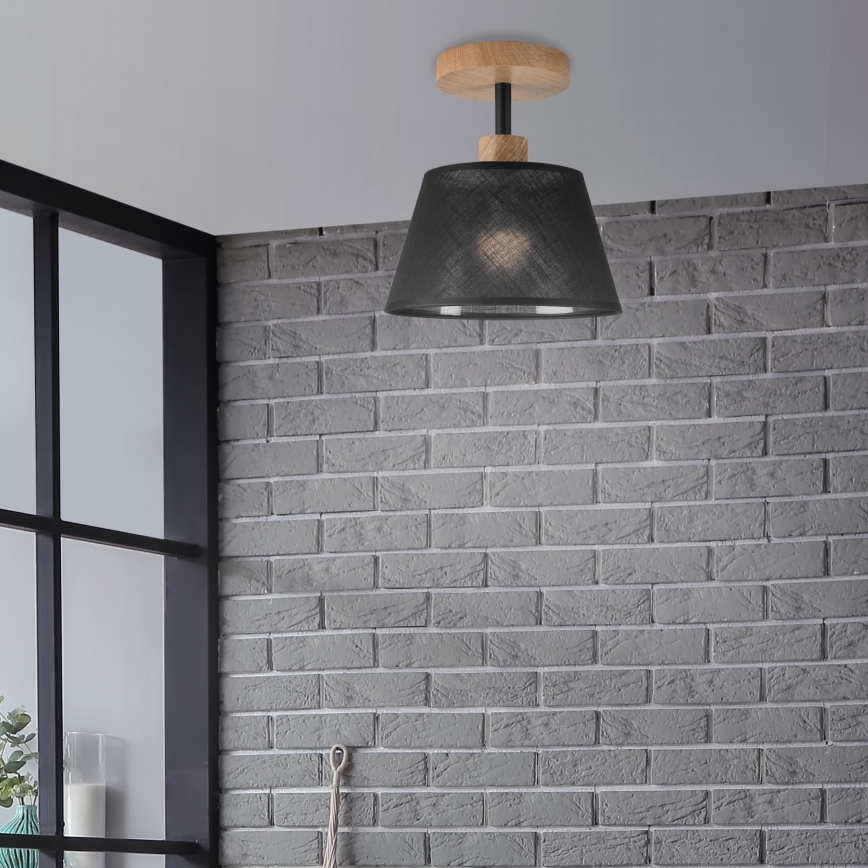 Brilagi - LED  Candeeiro integrado ANTHONY 1xE14/60W/230V carvalho/preto
