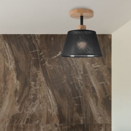 Brilagi - LED  Candeeiro integrado ANTHONY 1xE14/60W/230V carvalho/preto