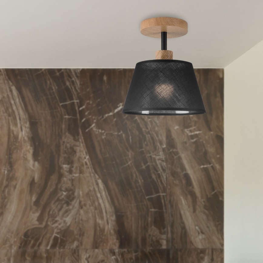 Brilagi - LED  Candeeiro integrado ANTHONY 1xE14/60W/230V carvalho/preto