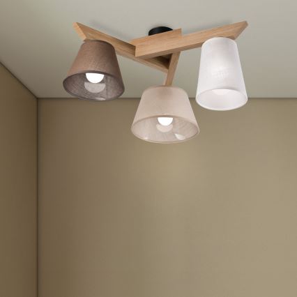 Brilagi - LED  Candeeiro integrado ANTHONY 3xE14/40W/230V carvalho