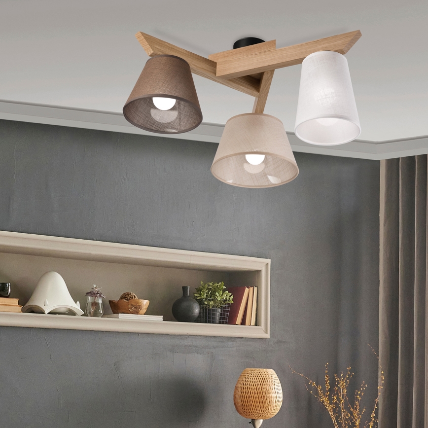 Brilagi - LED  Candeeiro integrado ANTHONY 3xE14/40W/230V carvalho