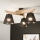 Brilagi - LED  Candeeiro integrado ANTHONY 3xE14/40W/230V carvalho/preto