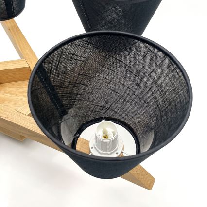 Brilagi - LED  Candeeiro integrado ANTHONY 5xE14/40W/230V carvalho/preto