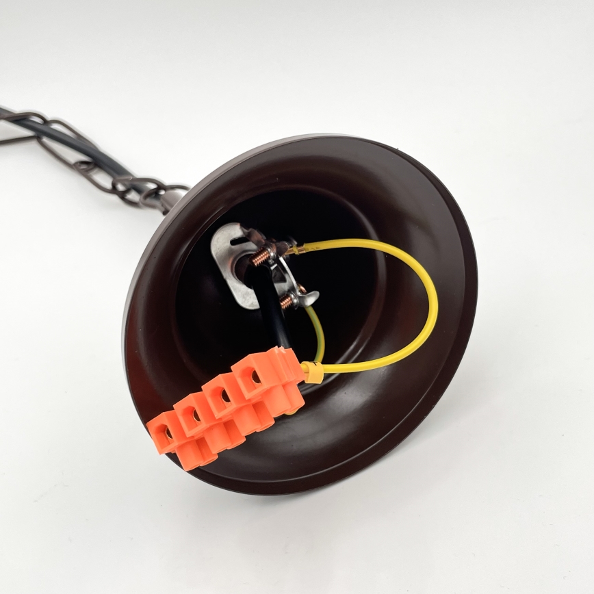 Brilagi - LED Candeeiro suspenso COTTAGE 3xE14/40W/230V castanho/branco
