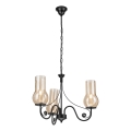 Brilagi - LED Candeeiro suspenso COTTAGE 3xE14/40W/230V preto/castanho