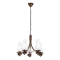 Brilagi - LED Candeeiro suspenso COTTAGE 5xE14/40W/230V carvalho/branco