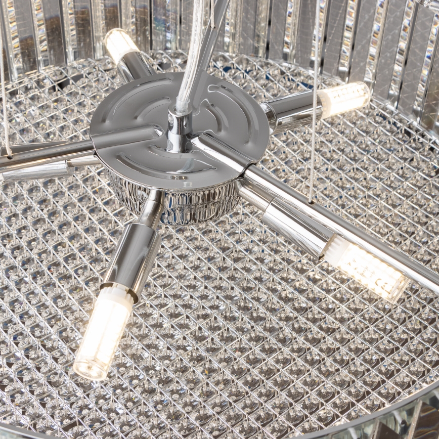 Brilagi - LED Candeeiro suspenso de cristal GLAMOUR 5xG9/42W/230V