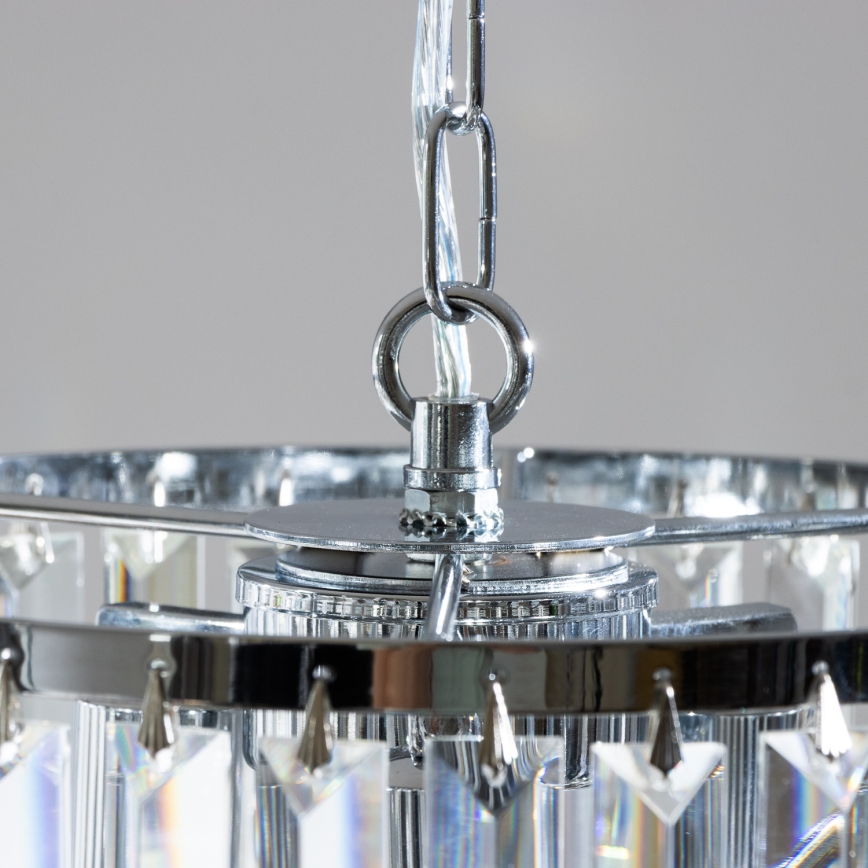 Brilagi - LED Candeeiro suspenso de cristal MOZART 4xE14/40W/230V cromado brilhante