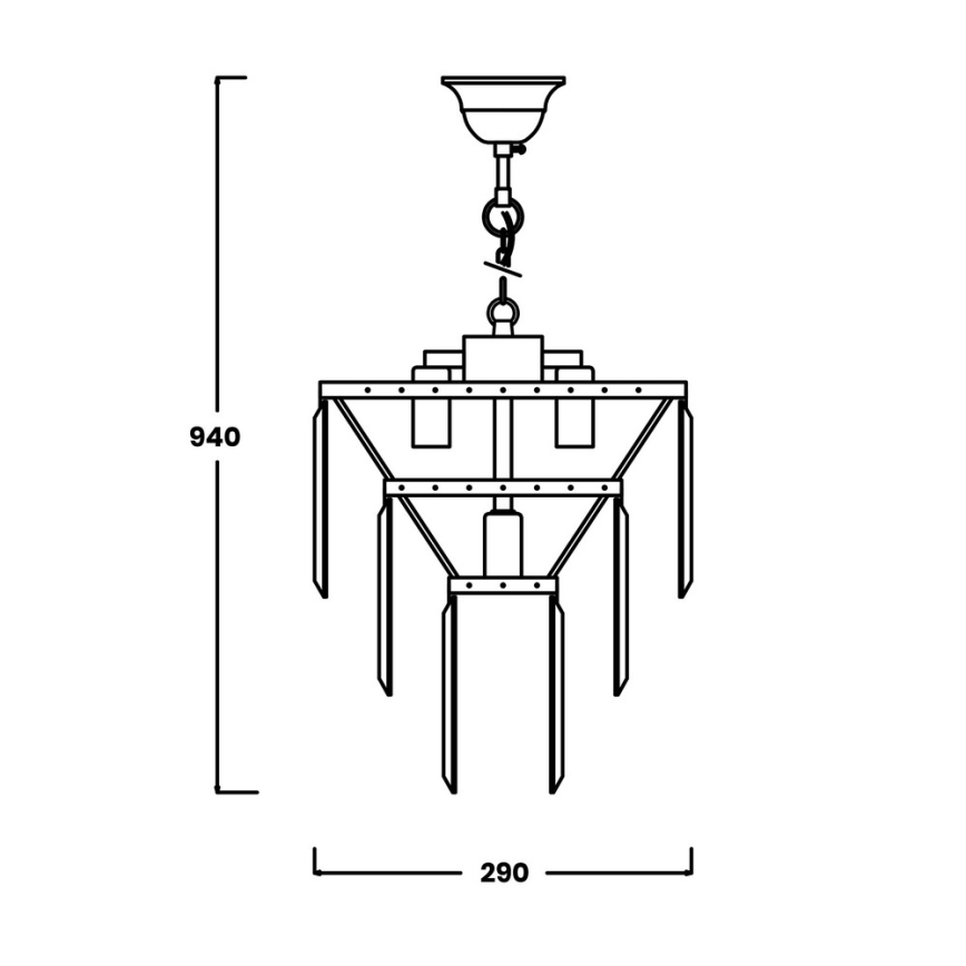 Brilagi - LED Candeeiro suspenso de cristal MOZART 4xE14/40W/230V cromado brilhante