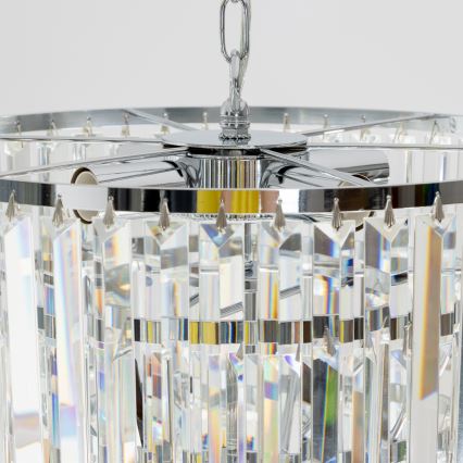 Brilagi - LED Candeeiro suspenso de cristal MOZART 5xE14/40W/230V cromado brilhante