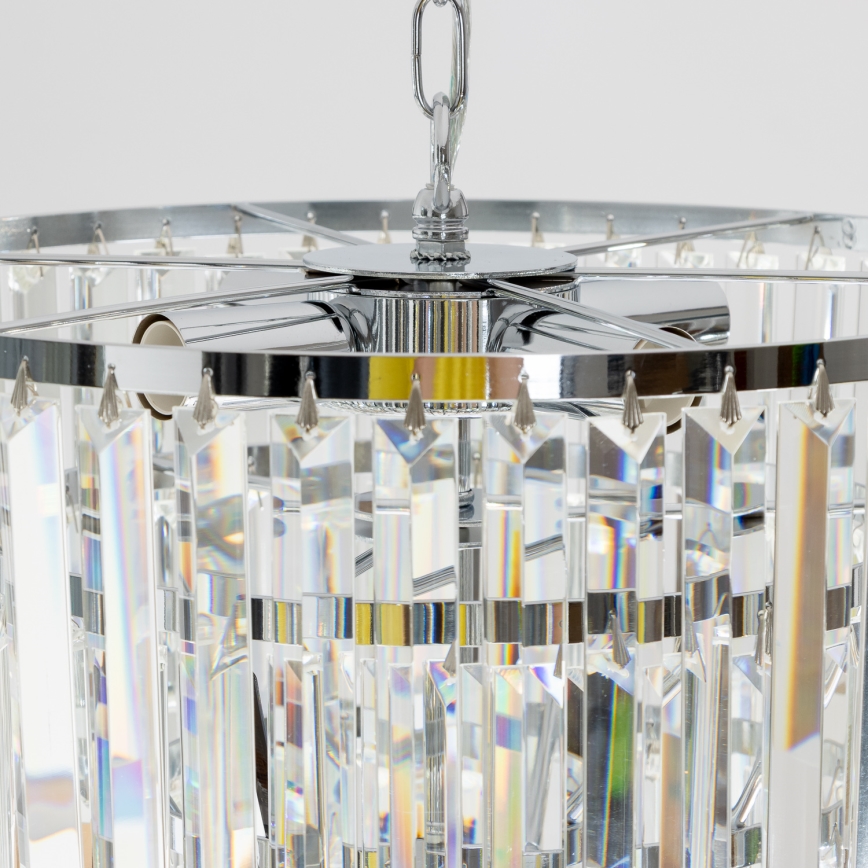 Brilagi - LED Candeeiro suspenso de cristal MOZART 5xE14/40W/230V cromado brilhante