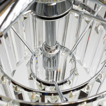 Brilagi - LED Candeeiro suspenso de cristal MOZART 5xE14/40W/230V cromado brilhante