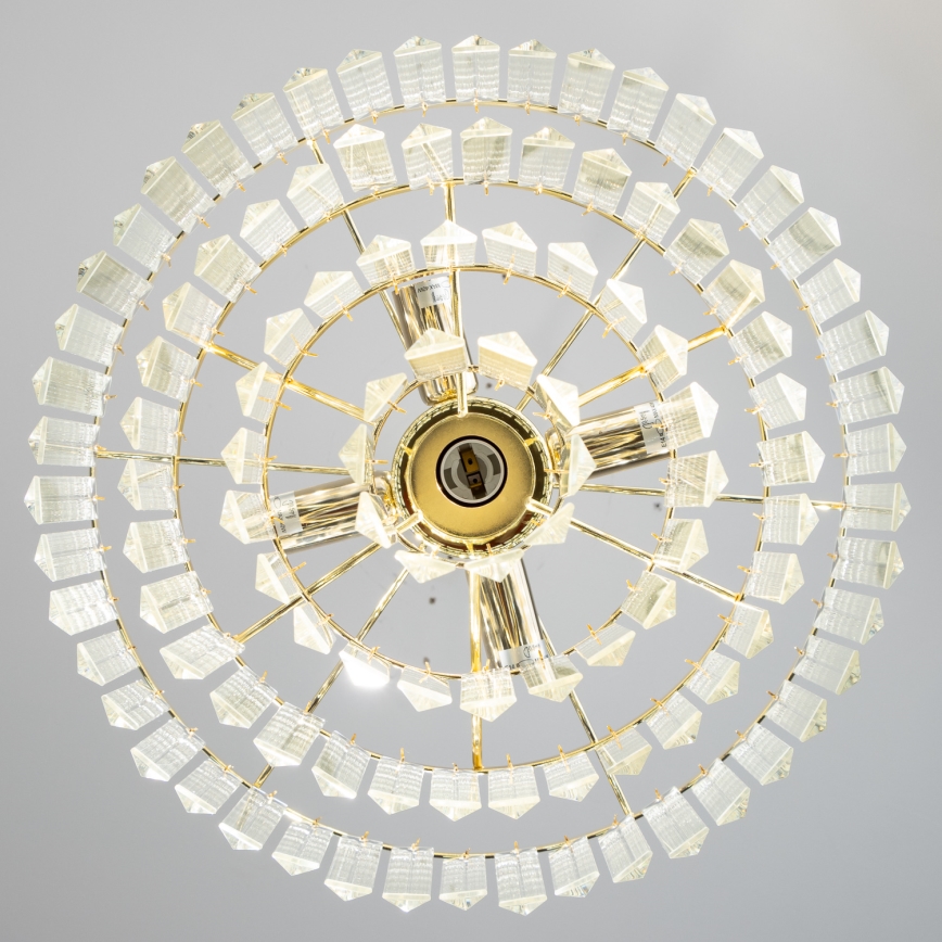 Brilagi - LED Candeeiro suspenso de cristal MOZART 5xE14/40W/230V dourado