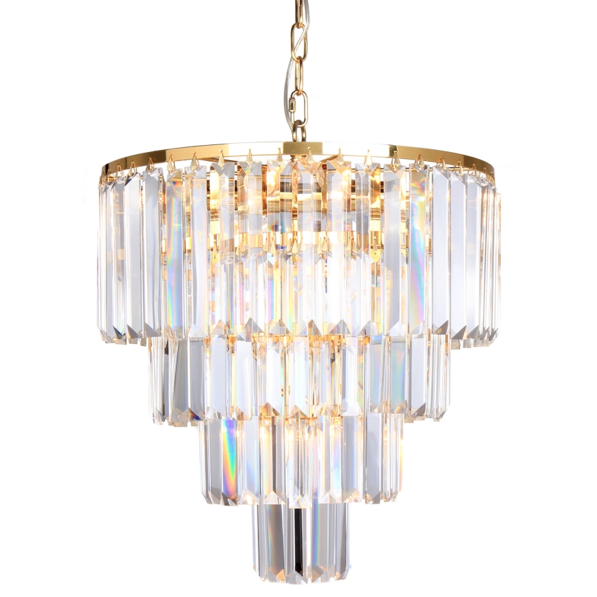 Brilagi - LED Candeeiro suspenso de cristal MOZART 5xE14/40W/230V dourado
