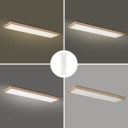 Brilagi - Candeeiro de tecto para casa de banho LED dimerizável FRAME SMART LED/50W/230V 120x30 cm 3000-6000K IP44 bege + controlo remoto