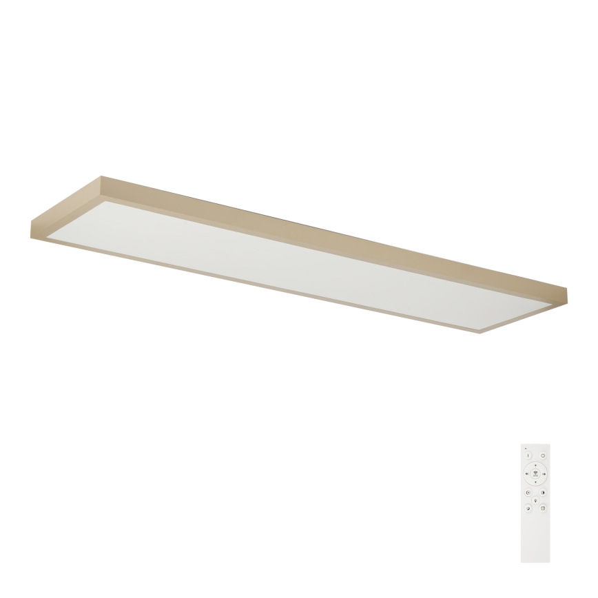 Brilagi - Candeeiro de tecto para casa de banho LED dimerizável FRAME SMART LED/50W/230V 120x30 cm 3000-6000K IP44 bege + controlo remoto