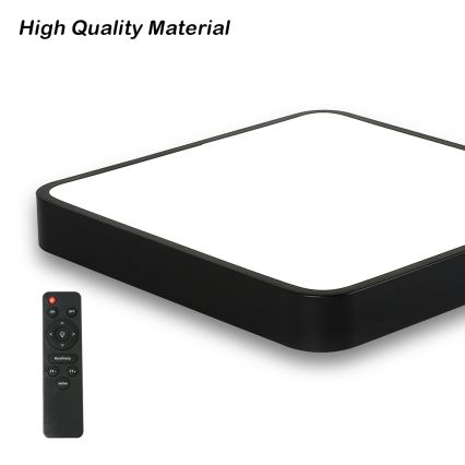 Brilagi - Luminária de teto LED dimmerizável POOL LED/36W/230V 3000-6000K 40x40 cm preta + controlo remoto