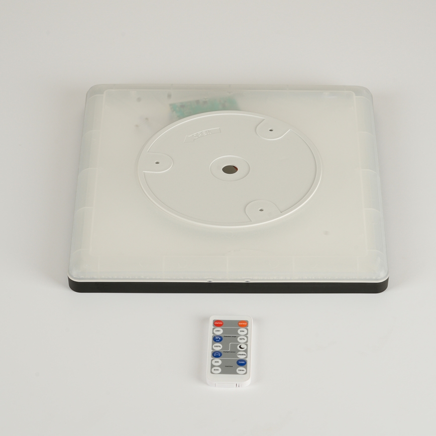 Brilagi - Luminária LED Regulável com sensor de movimento e crepúsculo ULTRA SLIM LED/18W/230V 30x30 cm + controlo remoto