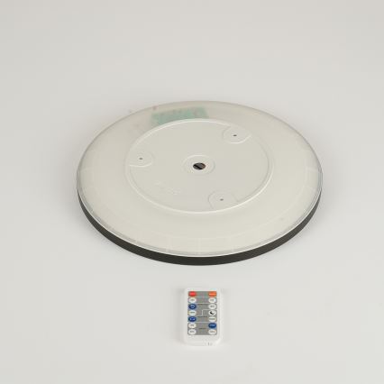 Brilagi - Luminária LED Regulável com sensor de movimento e crepúsculo ULTRA SLIM LED/18W/230V diâmetro 30 cm + controlo remoto
