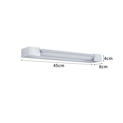 Brilagi - Iluminação LED para espelho de casa de banho AQUA LINE LED/12W/230V 45 cm IP44 cromado fosco