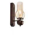 Brilagi - LED Iluminação de parede COTTAGE 1xE14/40W/230V faia/castanho