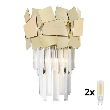 Brilagi - LED Iluminação de parede de cristal MIRAGE 2xG9/42W/230V