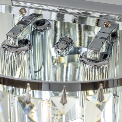 Brilagi - LED Iluminação de parede de cristal MOZART 2xE14/40W/230V cromado brilhante