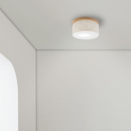 Brilagi - LED Iluminação de teto BELLADONNA 1xE27/15W/230V diâmetro 30 cm creme/carvalho