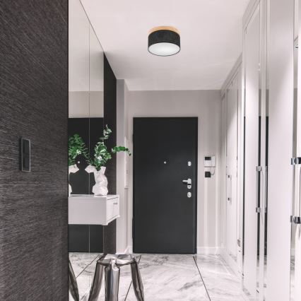 Brilagi - LED Iluminação de teto BELLADONNA 1xE27/15W/230V preto/pinho