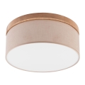 Brilagi - LED Iluminação de teto BELLADONNA 2xE27/15W/230V bege/carvalho
