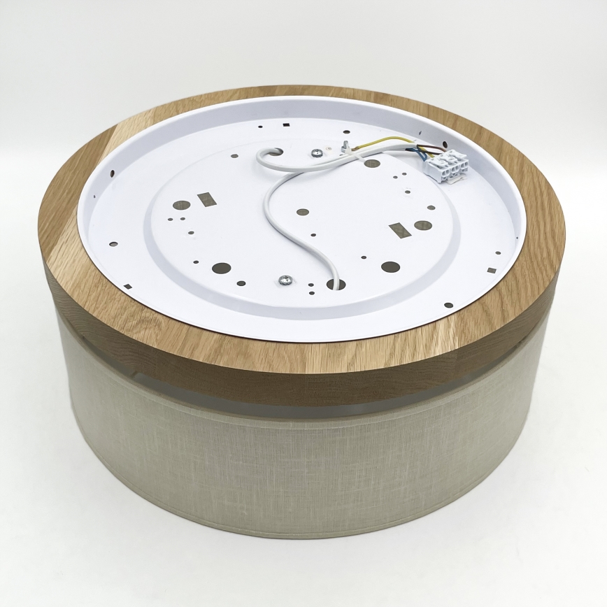 Brilagi - LED Iluminação de teto BELLADONNA 2xE27/15W/230V diâmetro 40 cm creme/carvalho