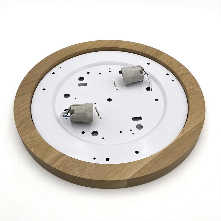 Brilagi - LED Iluminação de teto BELLADONNA 2xE27/15W/230V diâmetro 40 cm creme/carvalho