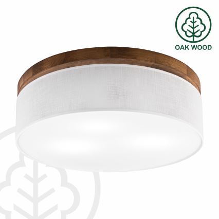Brilagi - LED Iluminação de teto BELLADONNA 3xE27/15W/230V diâmetro 50 cm branco/carvalho cereja