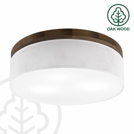 Brilagi - LED Iluminação de teto BELLADONNA 3xE27/15W/230V diâmetro 50 cm branco/carvalho