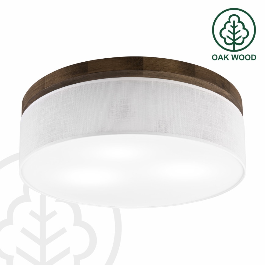 Brilagi - LED Iluminação de teto BELLADONNA 3xE27/15W/230V diâmetro 50 cm branco/carvalho